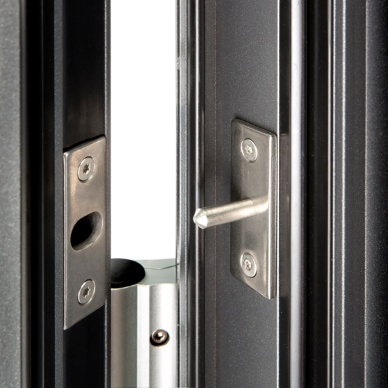 Sichere Aluminium Haustür mit zwei Bolzensicherungen