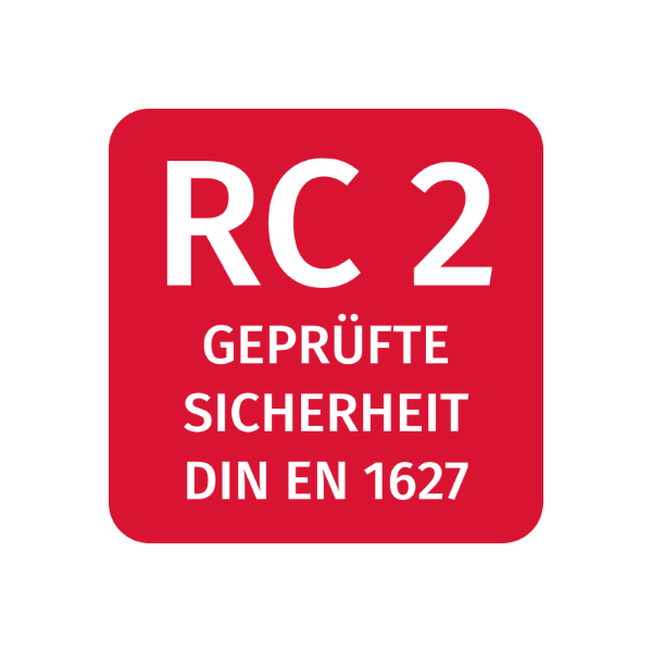 Sichere Aluminium Haustür mit Widerstandsklasse RC2