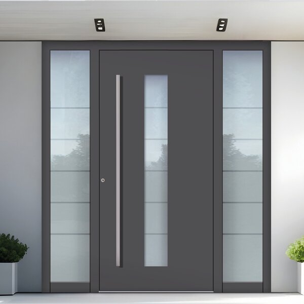 Aluminium Haustür mit Seitenteile