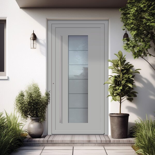 Aluminium Haustür mit Einsatzfüllung